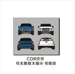 汽车手绘插画矢量图