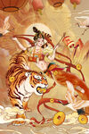 虎年插画新年吉祥海报