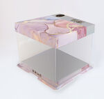 新中式中国风雅韵透明蛋糕盒平面