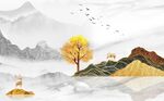新中式背景墙