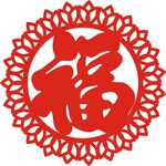 圆形 花边 福字 新设计