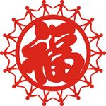 圆形 花边 福字 新设计