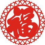 圆形 花边 福字 新设计