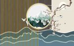 新中式背景墙 