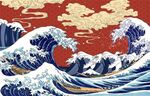 国潮插画餐厅背景墙图片