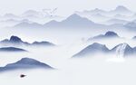 别墅简约背景山水 TIF分层
