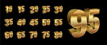 金属立体数字