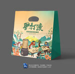 驴打滚外卖纸袋包装