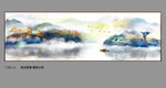 抽象金山麋鹿江南山水装饰画