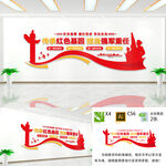 传承红色基因文化墙