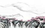 爵士白高端现代山水 TIF分层