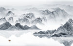 人气客厅最新山水 tif分层