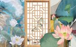 新中式背景墙