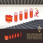 民族团结楼梯楼道文化墙