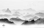别墅高端灰色山水 Tif分层 