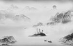 高档 最新灰色山水 tif分层