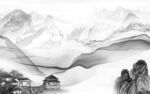 高档客厅意境山水 tif分层