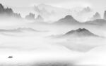 客厅灰色高清山水 TIF分层