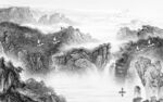 高档最新灰色山水 TIF分层