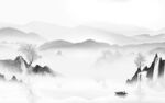 中式 最新灰色山水 TIF分层