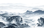 高档 客厅别墅山水 TIF分层