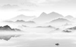 高雅客厅灰色山水 TIF分层