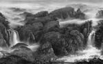 中国风意境别墅山水 TIF分层