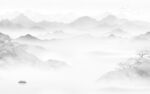 新品客厅灰色山水 tif分层