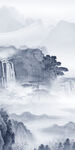 中国风山水画玄关 TIF分层 