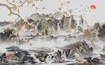 中式 意境大山水画 TIF分层
