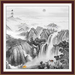 山水画高山流水