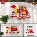 不忘初心牢记使命党建文化墙