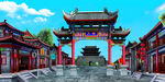 戏曲大街景