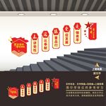 党建楼道文化墙 