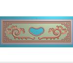 仿古洋花抽屉围板精雕图灰度浮雕