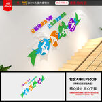 健身房楼梯文化墙
