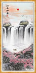 竖幅国画山水山水画