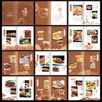 菜谱 中国风餐饮点菜单画册 