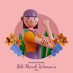人物3D三八国际妇女节