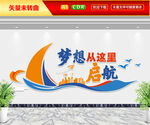 梦想从这里起航文化墙