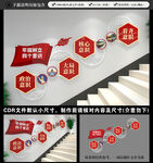 四个意识党建楼梯文化墙
