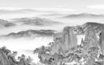 爆款中国风新山水 tif分层