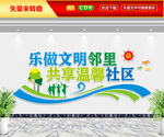 乐做文明邻里文化墙