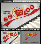 四个意识党建楼梯文化墙