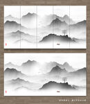 水墨山水画软膜天花