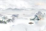 山水情背景墙
