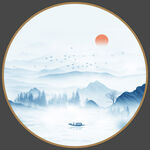 水墨山水画