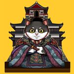 日本风格猫插画