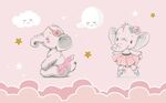 儿童房卡通芭蕾舞壁画