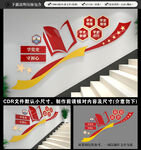 党史教育楼梯文化墙